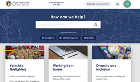 Screen grab of the website homepage.