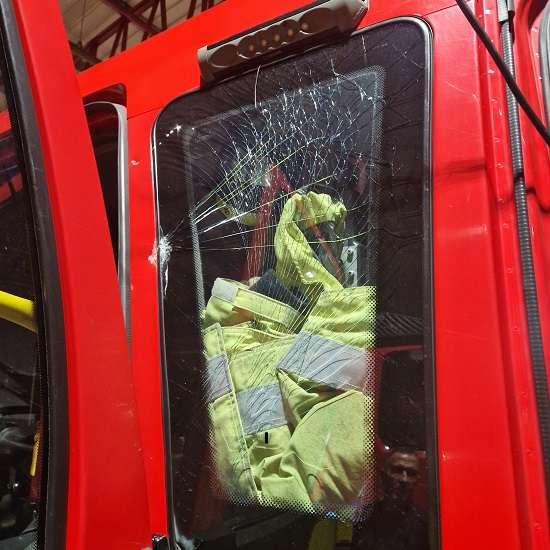 Damaged appliance after a recent attack in Bradford