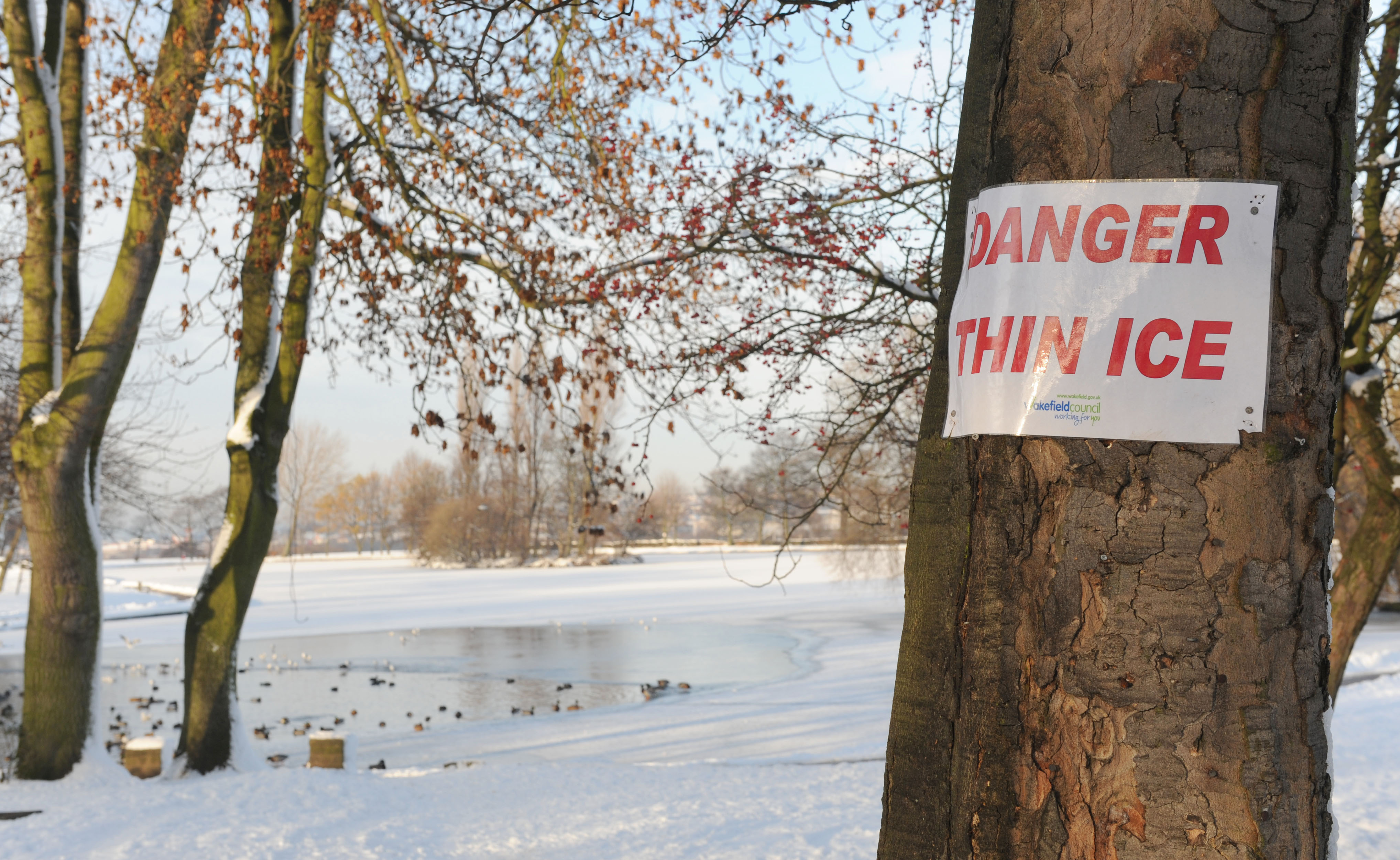 Warnings over dangers of frozen water 