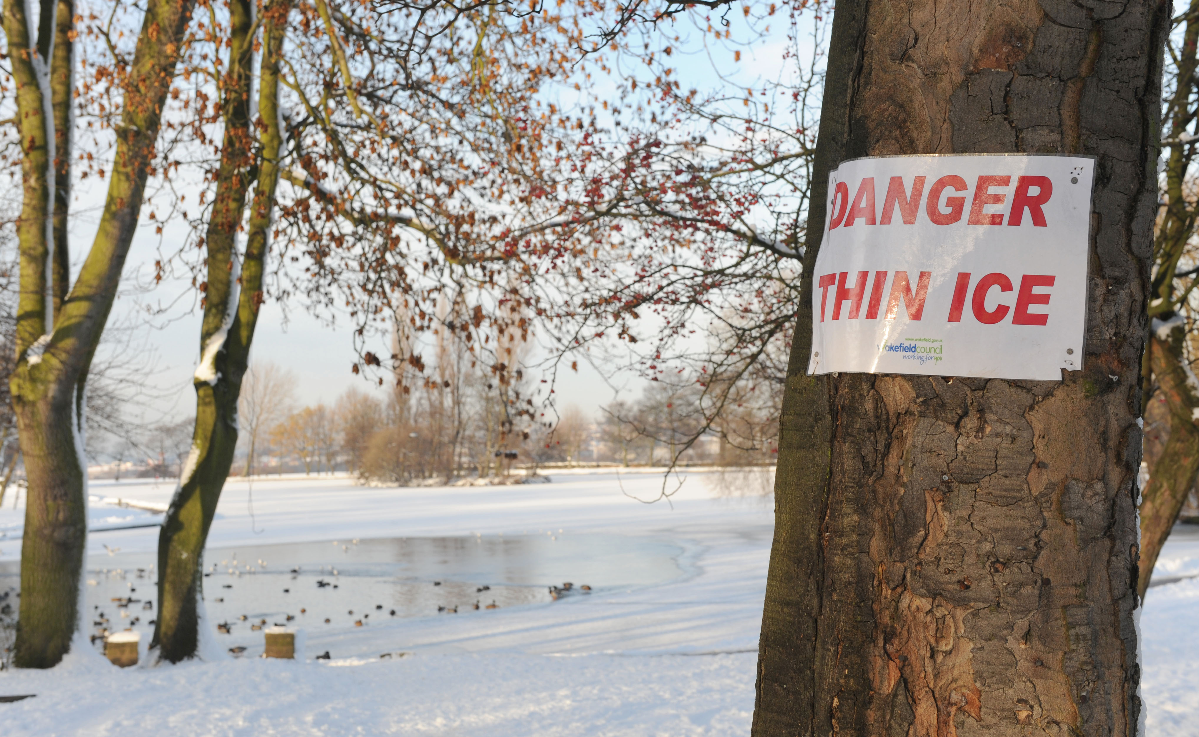 Warnings over dangers of frozen water