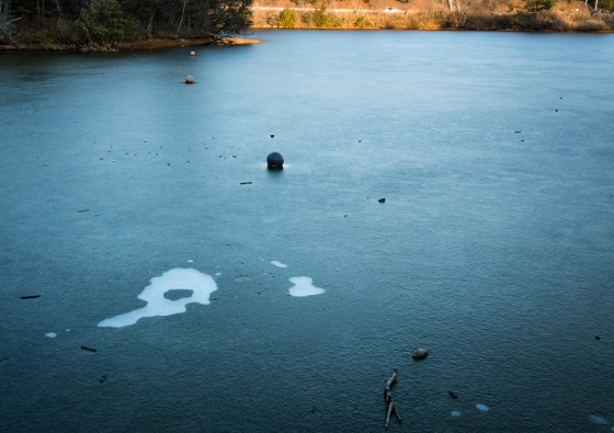 Iced lake