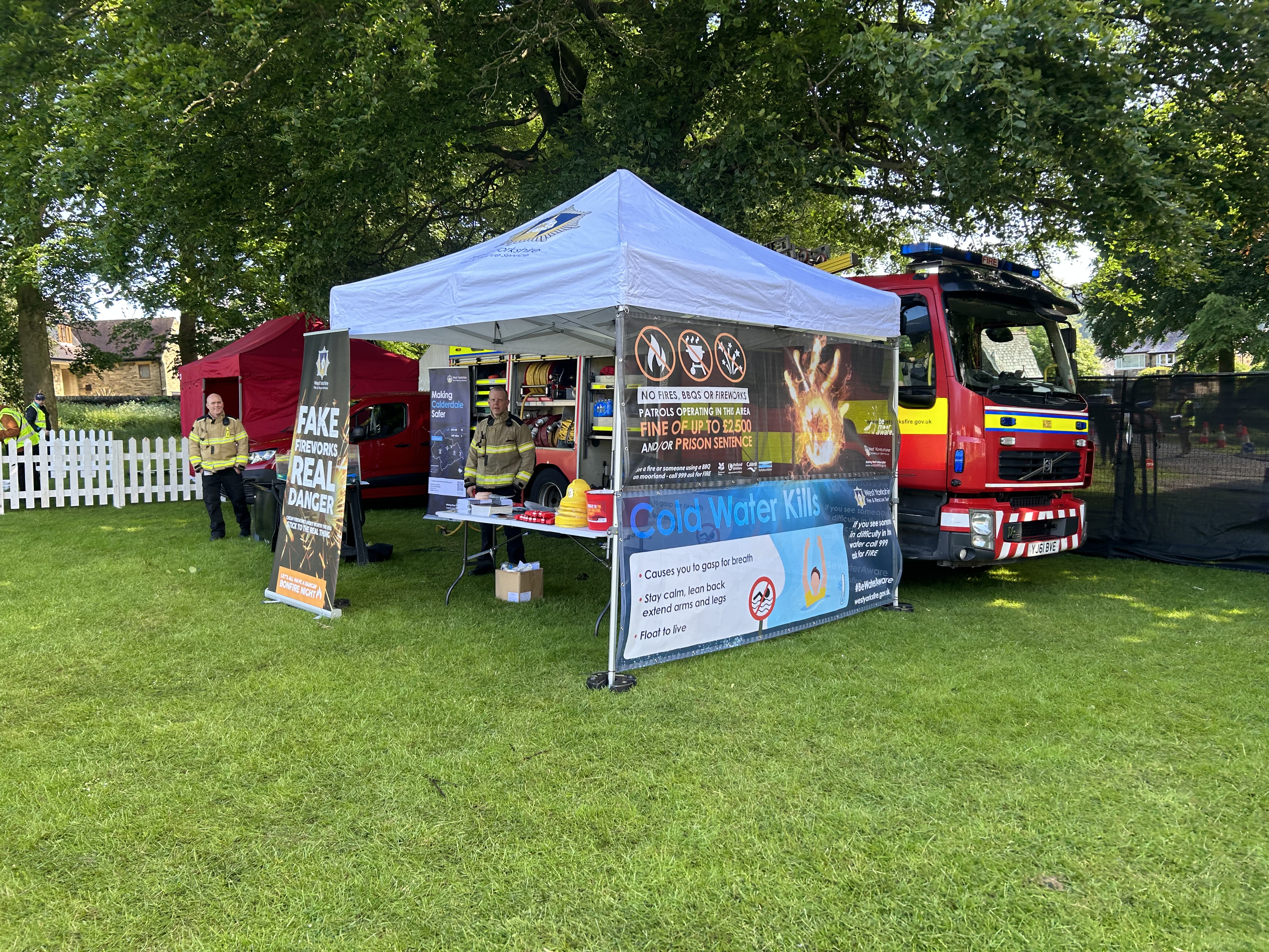 West Yorkshire Fire and Rescue staff at Halifax Charity Gala