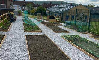 Allotment at Silsden Fire Station