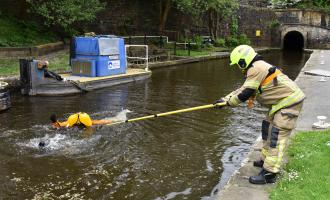 WYFRS staged a scenario for Boat Safety Week 