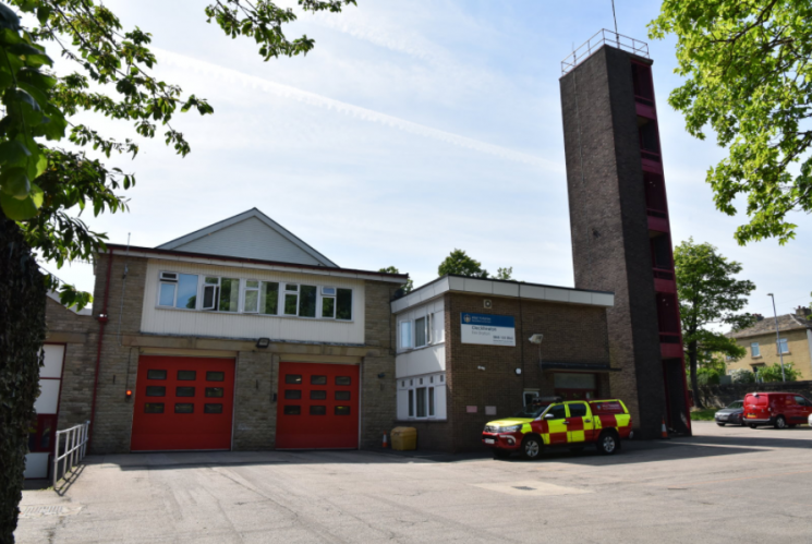 Photograph off Cleckheaton Fire Station.