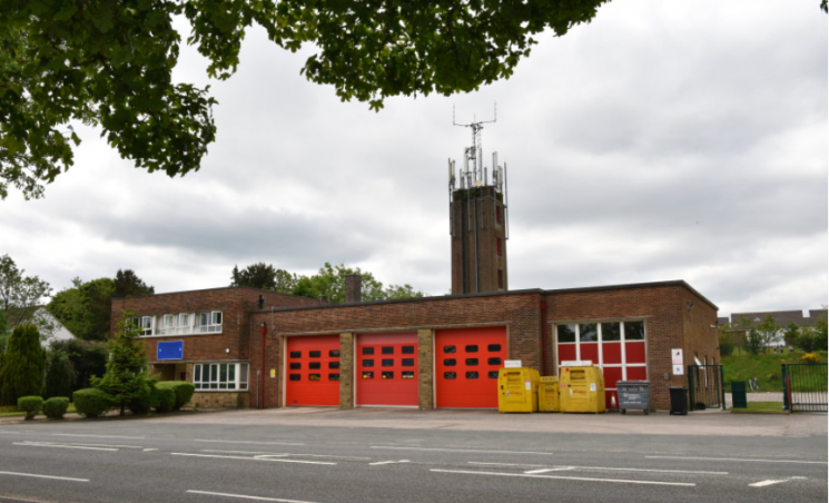 Photograph of Illingworth Fire Station.