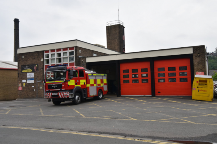 Photograph of Slaithwaite Fire Station.