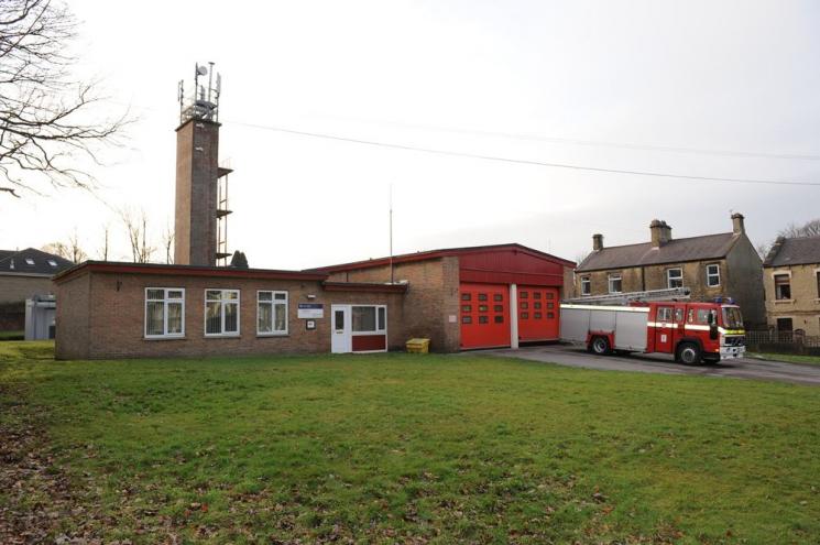 Front of Meltham Fire Station.