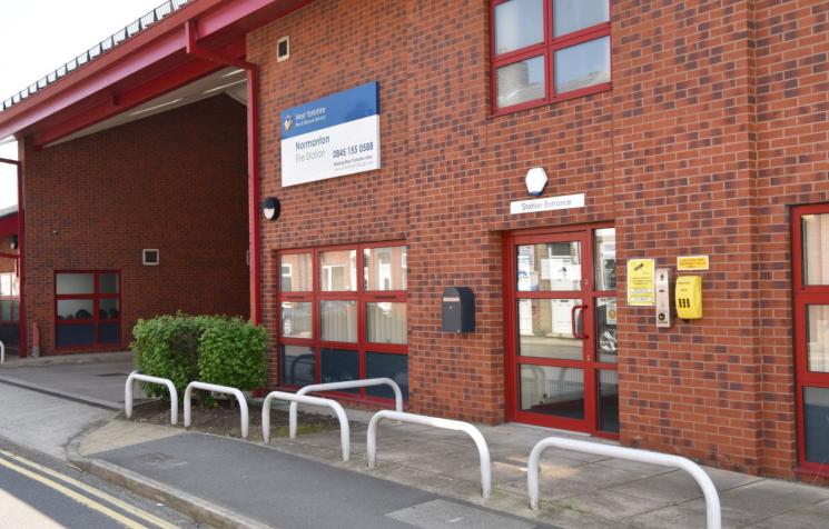 Front of Normanton Fire Station. 