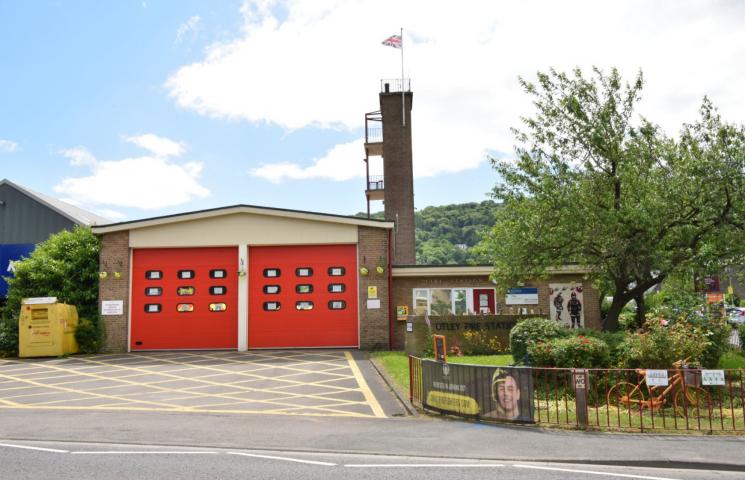 Front of Otley Fire Station. 