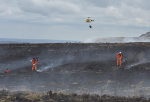 Marsden Moor fire 2021