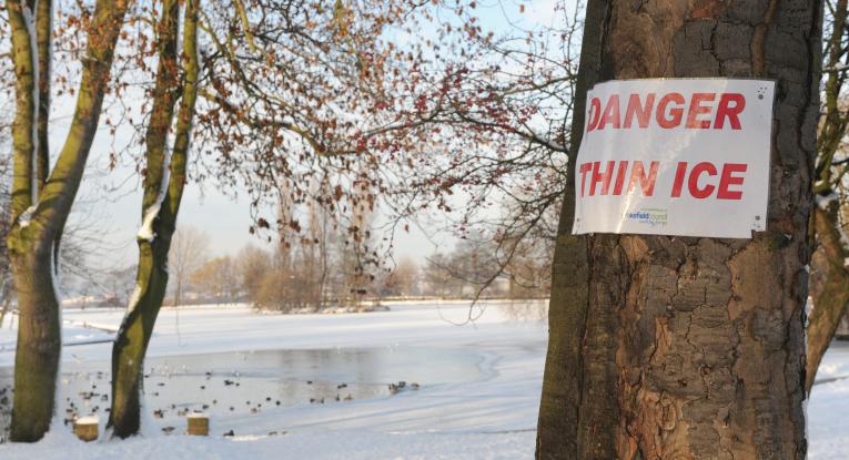 Warnings over dangers of frozen water 