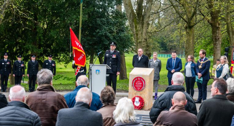 Jeff Naylor memorial ceremony in Lund Park