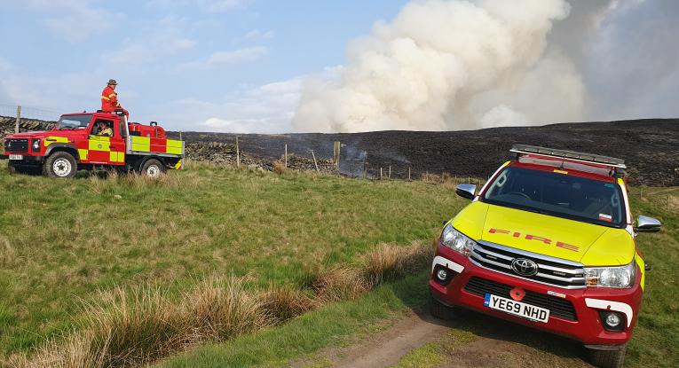 Fire at Marsden Moor - 23rd May 2023